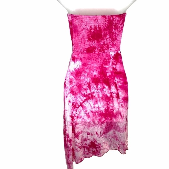 Pink Tiedye skirt/dress ruched top - Picture 8 of 16